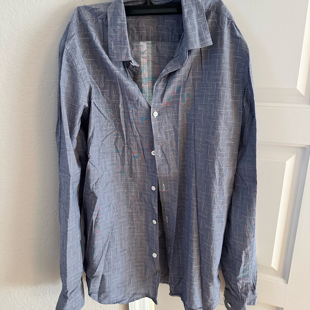Theory Blue Dress Shirt